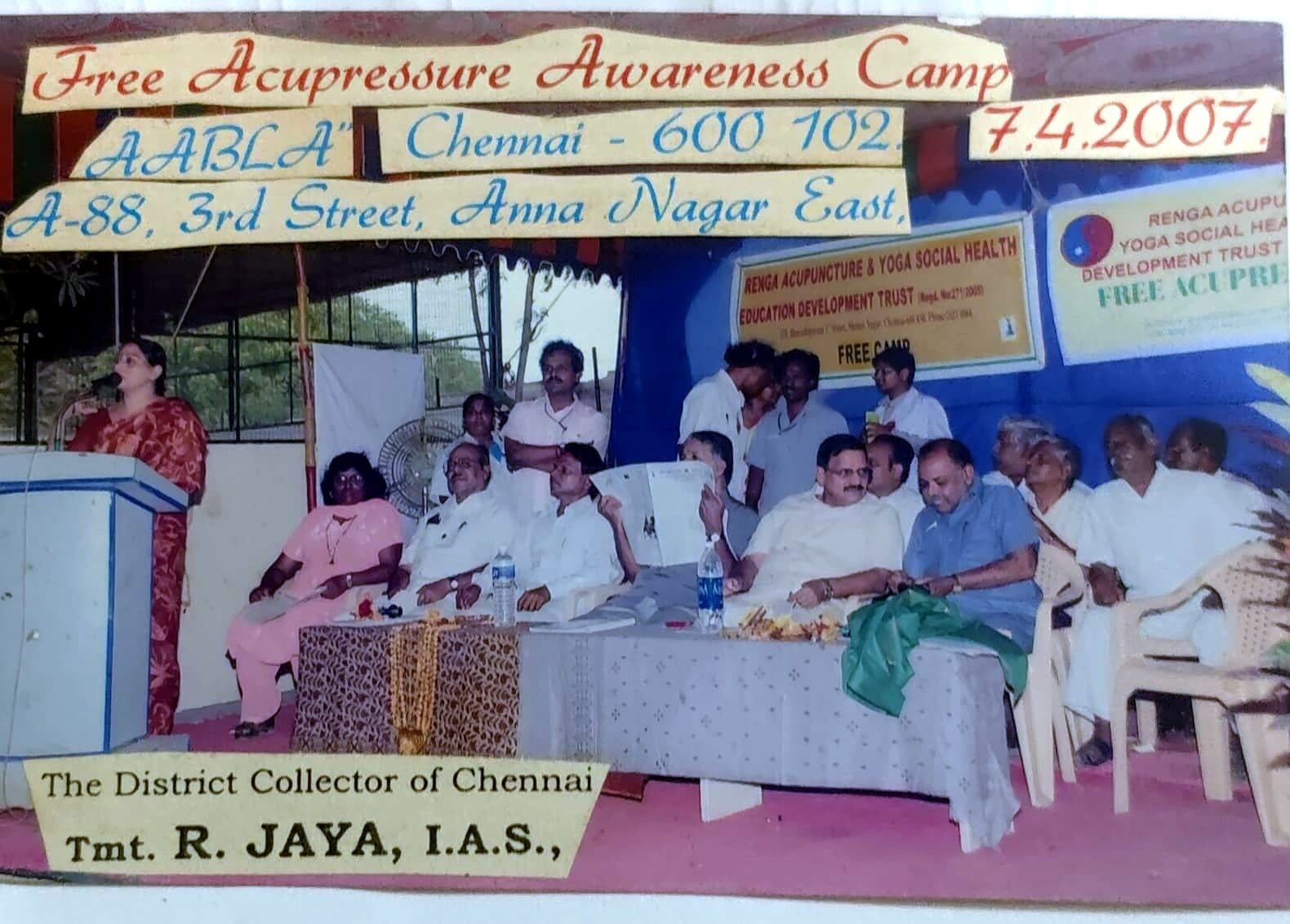 District Collector at camp